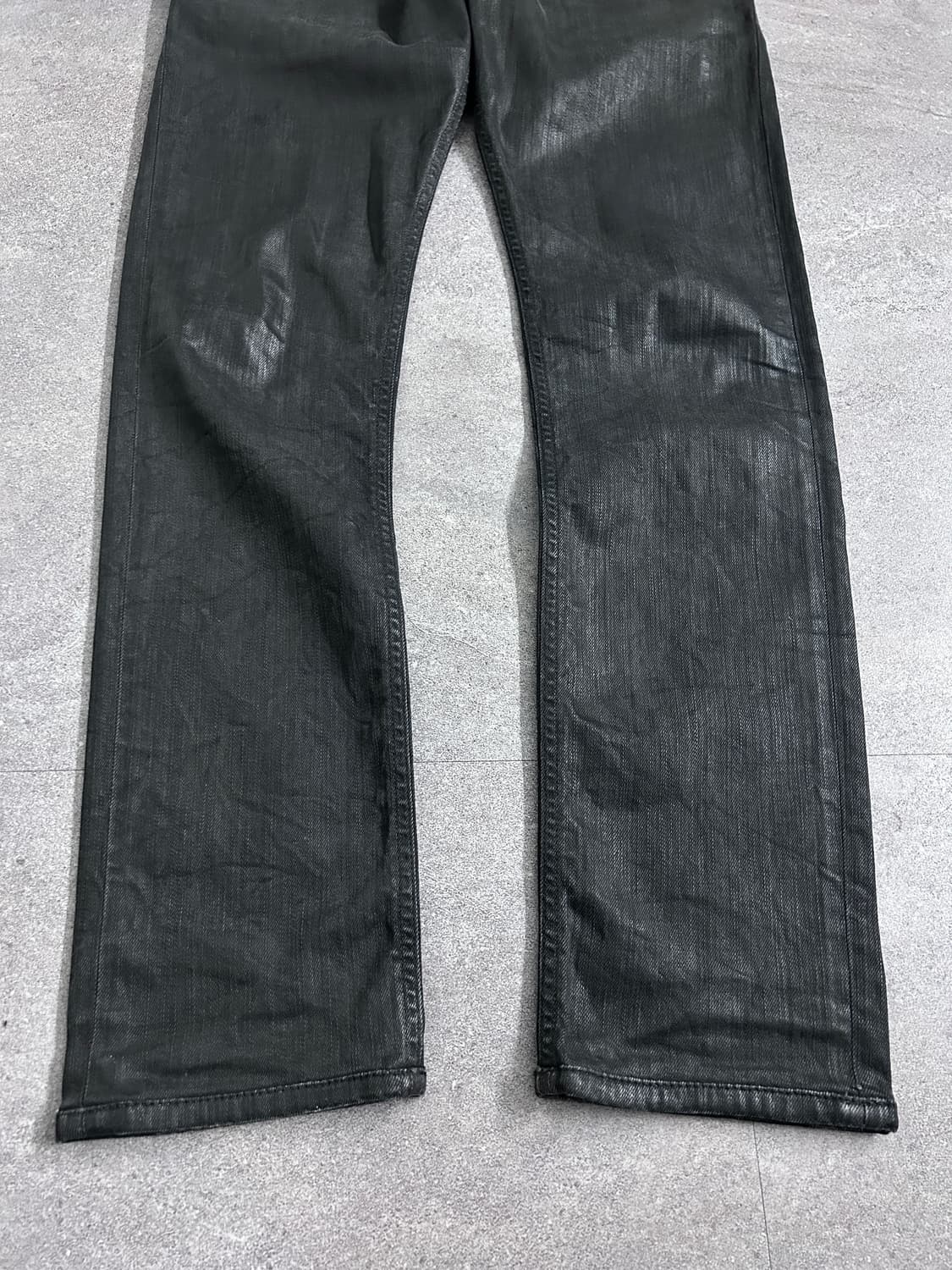 디젤 블랙 코팅 데님 팬츠 상품이미지6