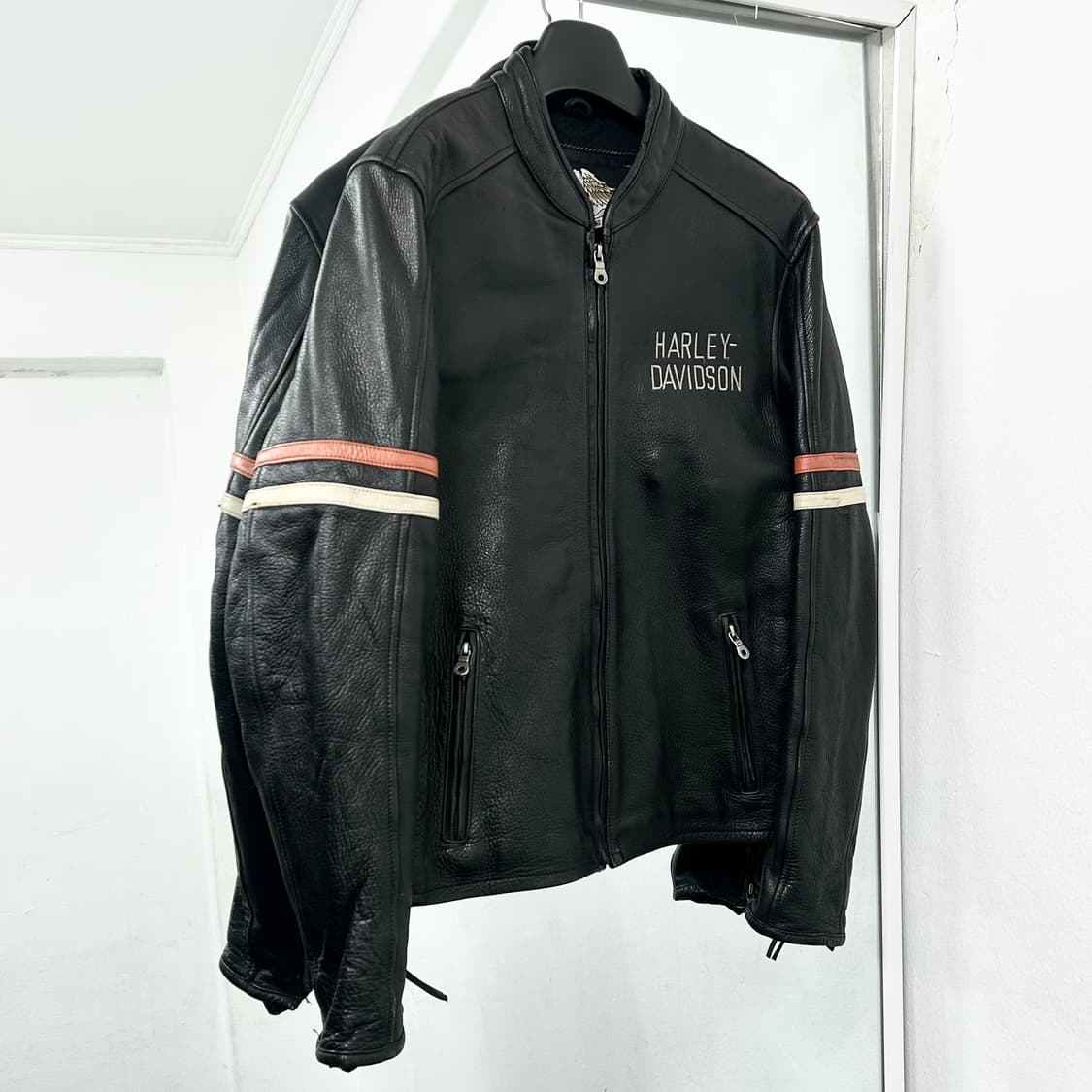 할리데이비슨 엠브로이더리 소가죽 라이더 자켓 상품이미지6