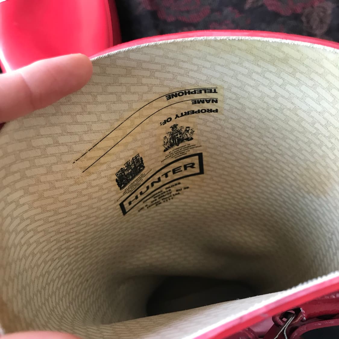 헌터 레인부츠 오리지널 톨 글로스 레드 UK5 상품이미지5