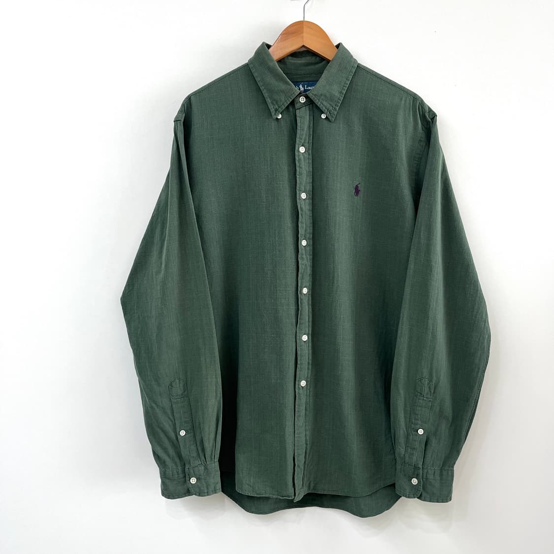 폴로 랄프로렌 커스텀핏 세이지그린 코튼 셔츠 남방 상품이미지2