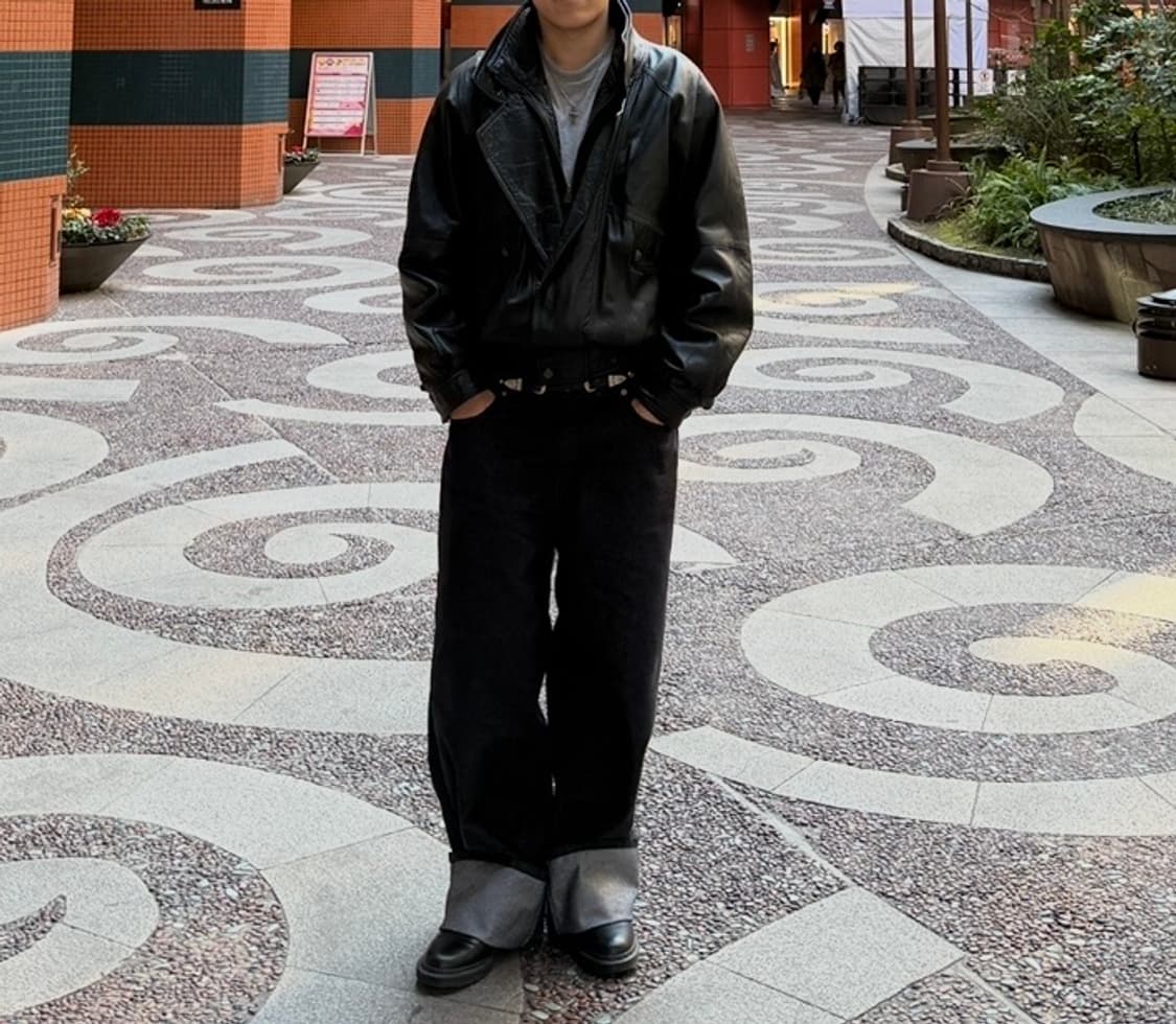 빈티지 리얼 가죽 하이넥 자켓 생로랑, 자라 스타일 상품이미지1