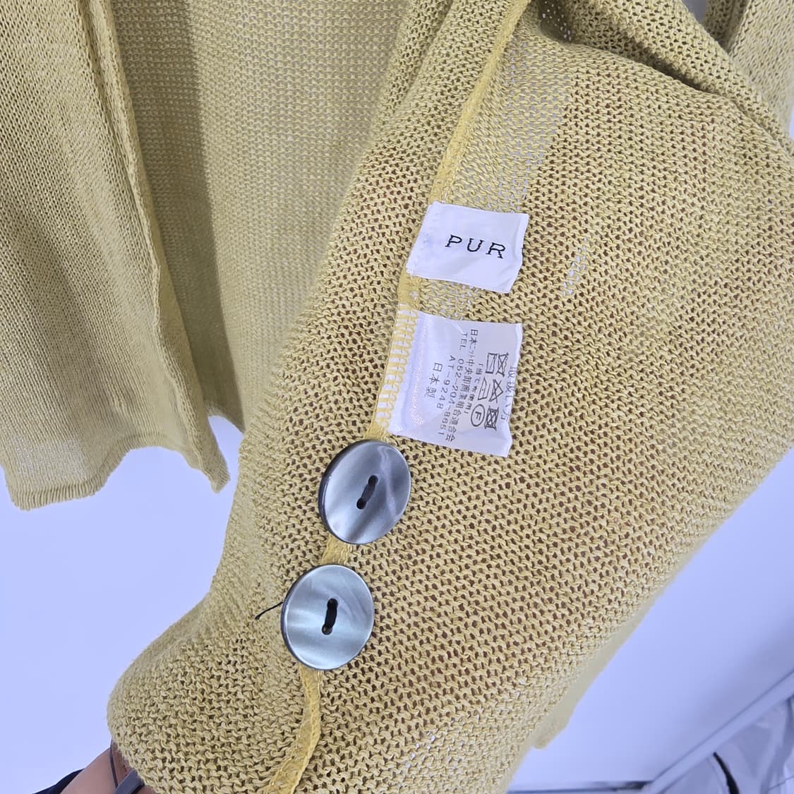 모리걸 일본 빈티지  내추럴  린넨 롱 썸머 가디건 올리브색 상품이미지6