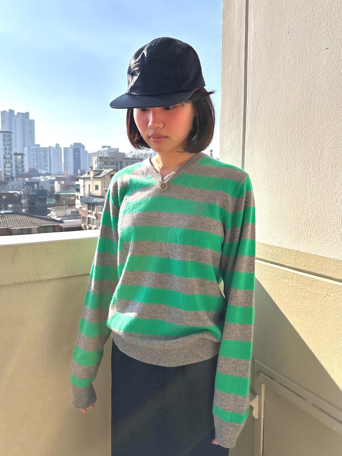 12SS 프레드페리 X CDG V넥 니트 상품이미지1