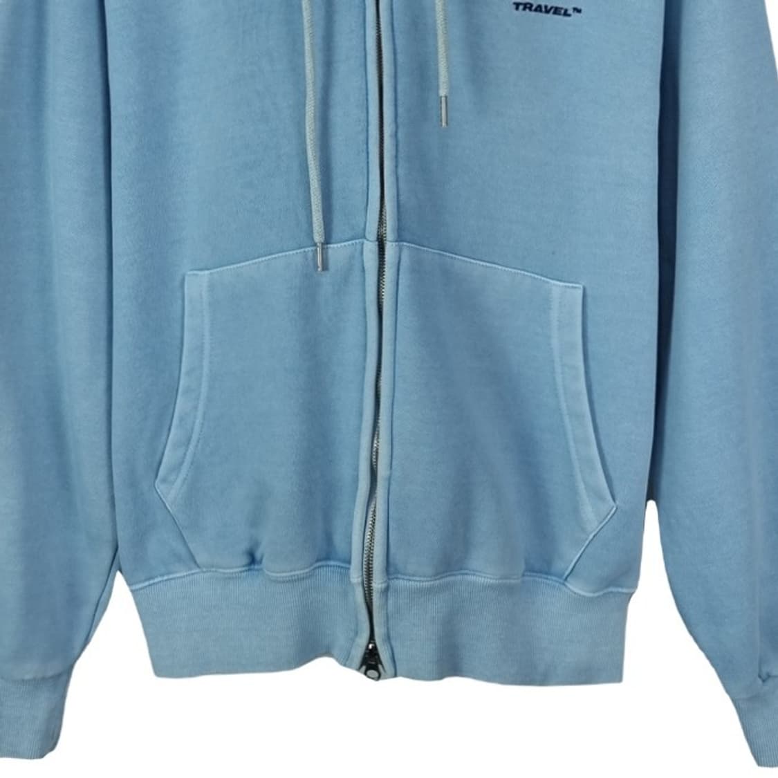 [트래블] 로고 자수 워시드 오버핏 후드 집업 M19301 상품이미지5