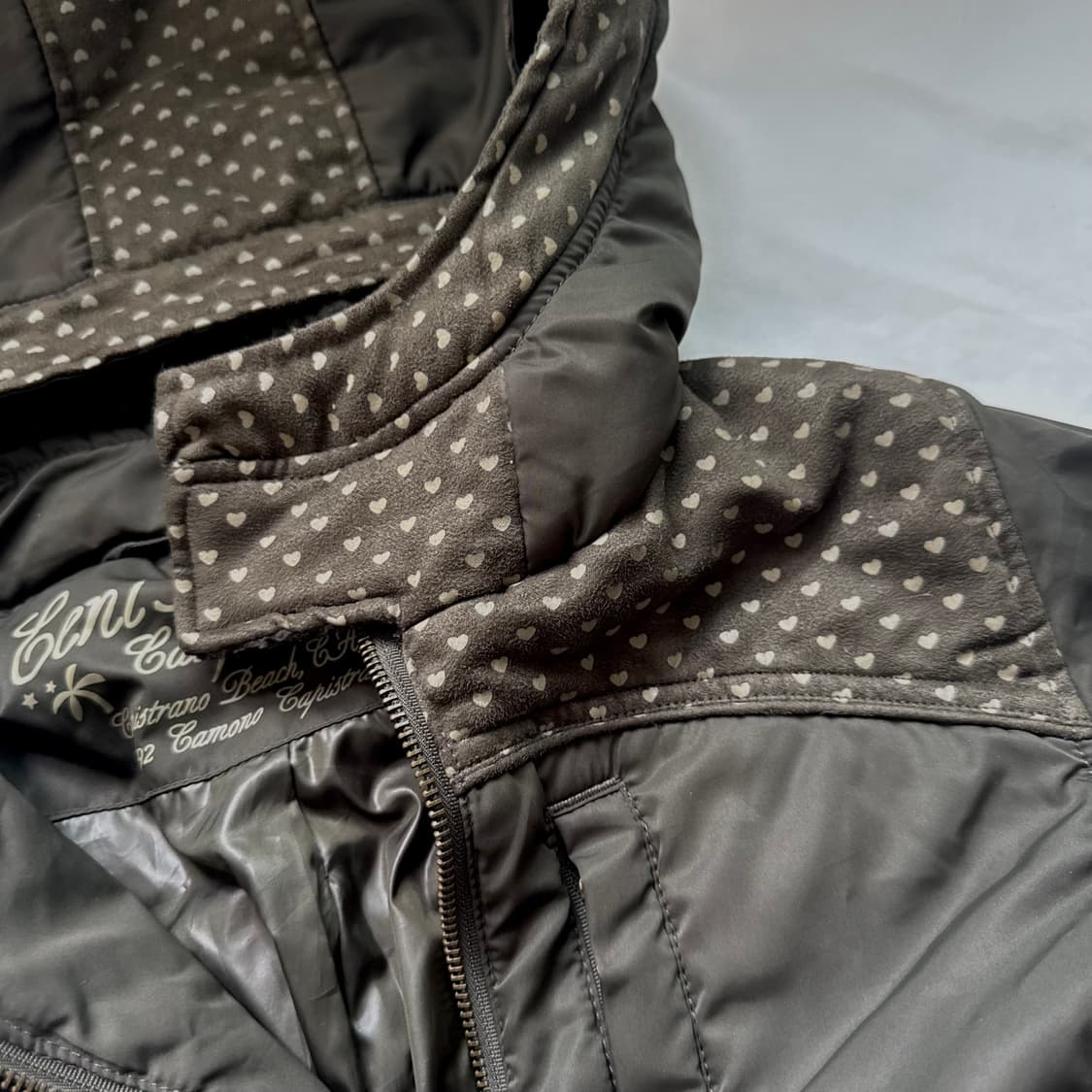 너드 히메갸루 오네갸루 y2k 도트 하이넥 투웨이 후드집업 점퍼 자켓 상품이미지3