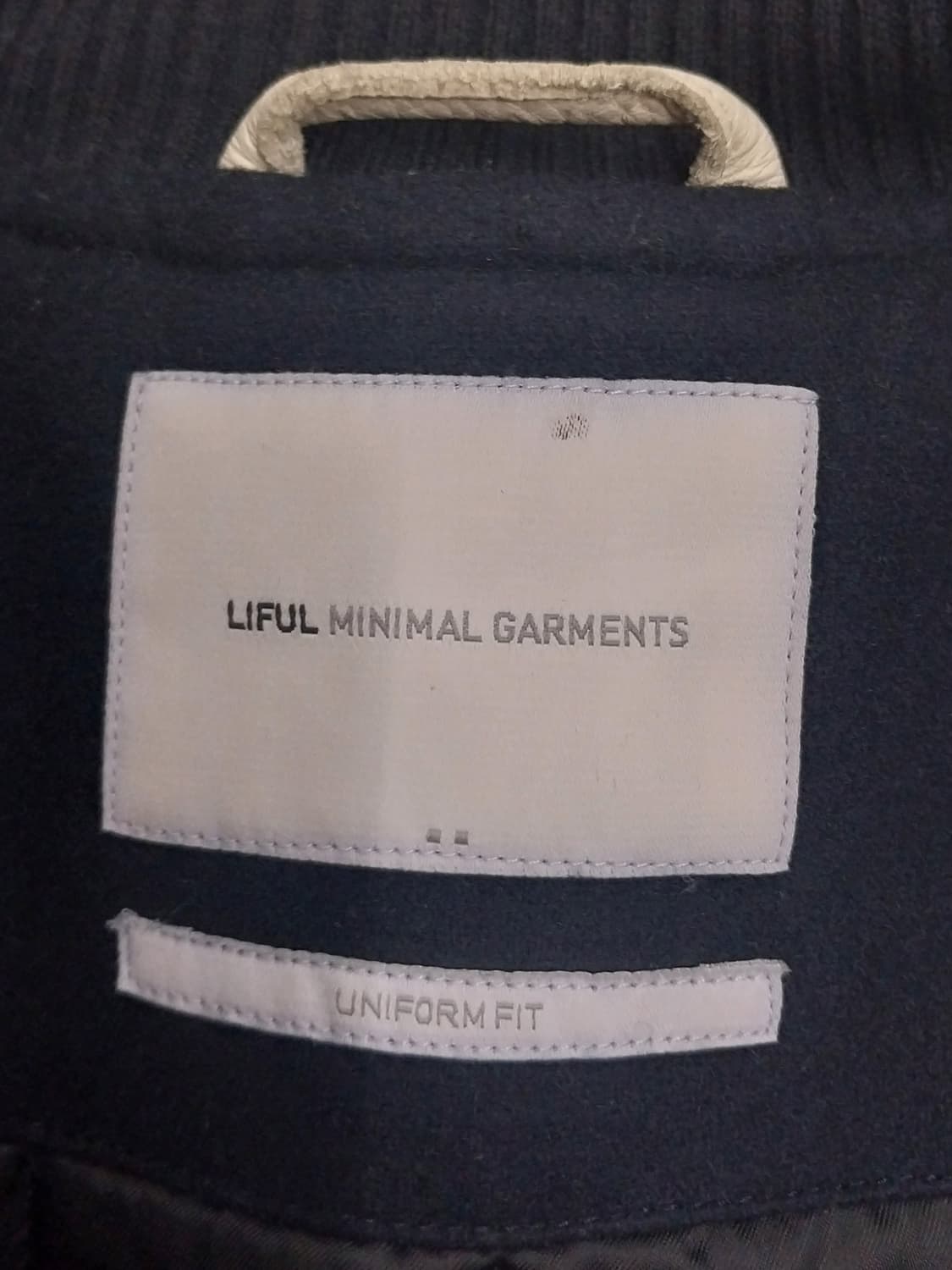 라이풀 울 바시티 소가죽 배색 스타디움자켓 100-105 상품이미지5