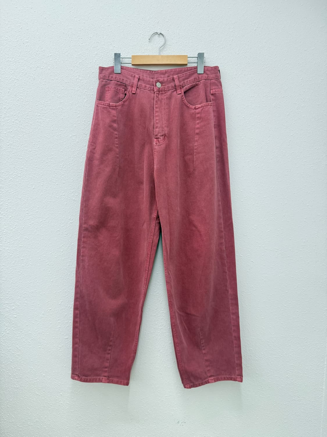 빈티지 워싱 핑크 와이드 팬츠 상품이미지8