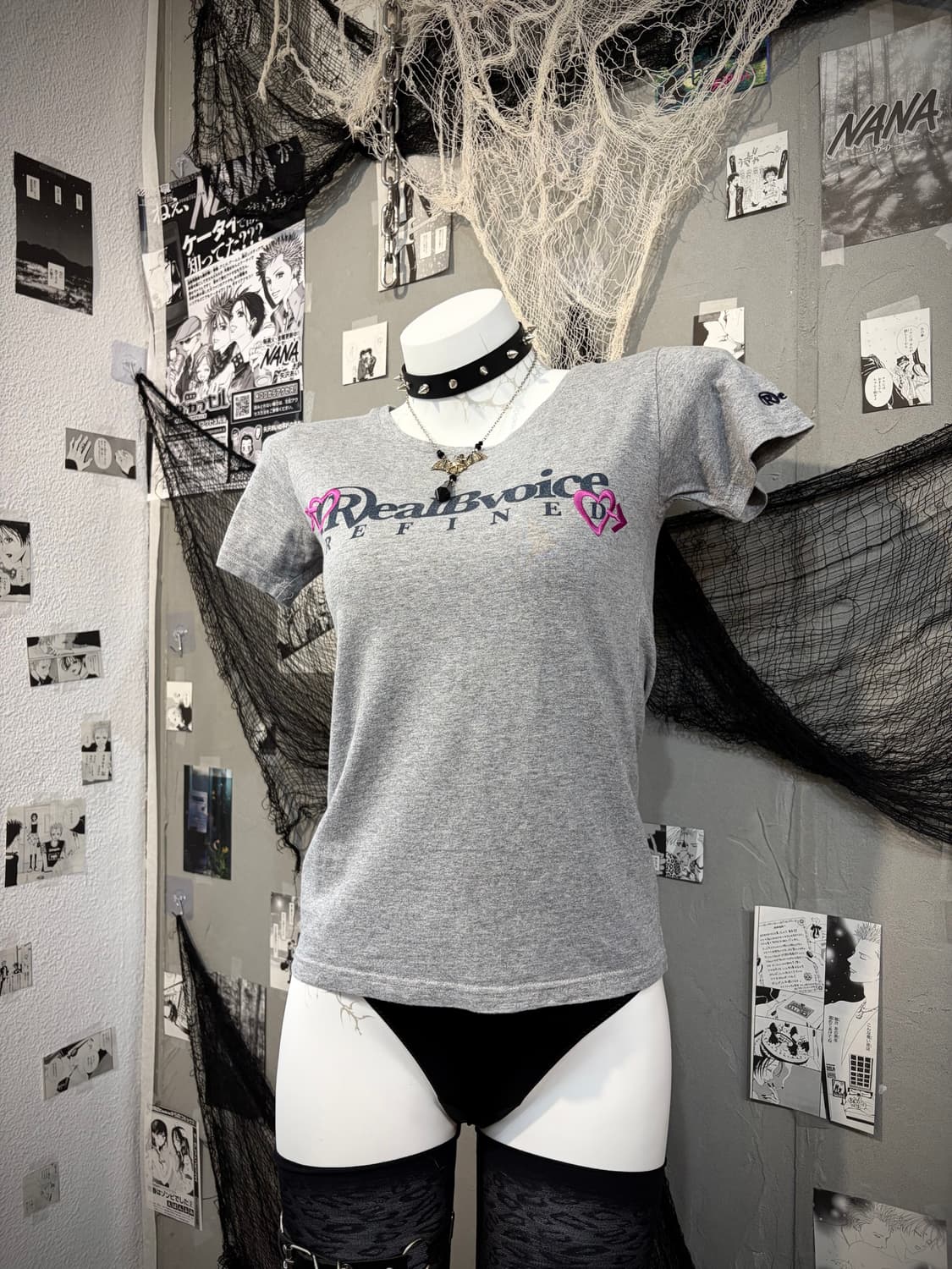 Y2K embroidery cross lettering  sleeve 상품이미지5