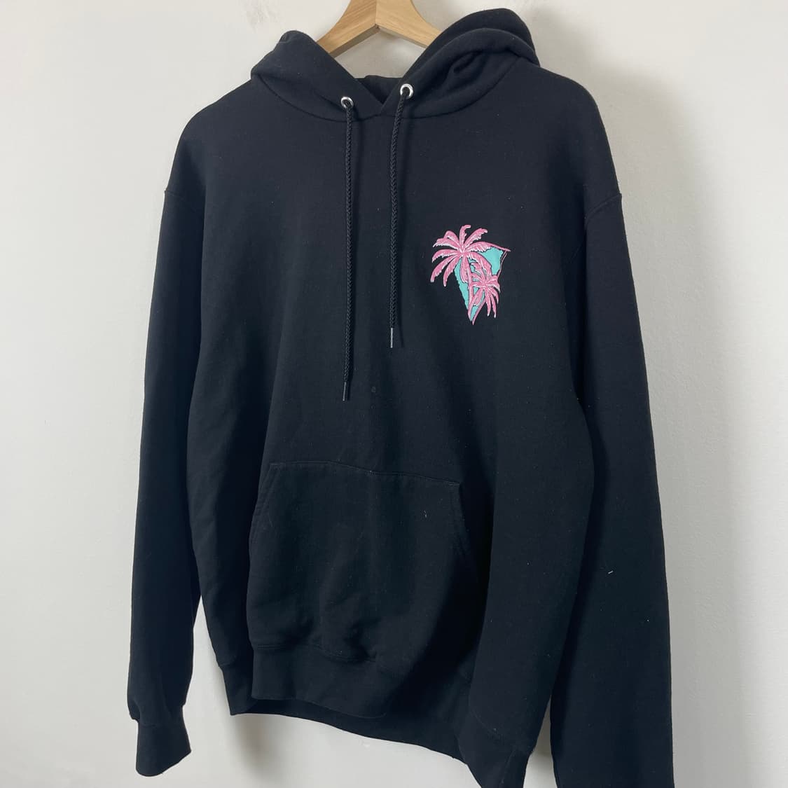 챔피온 야자수 프린팅 블랙 후드티 상품이미지3