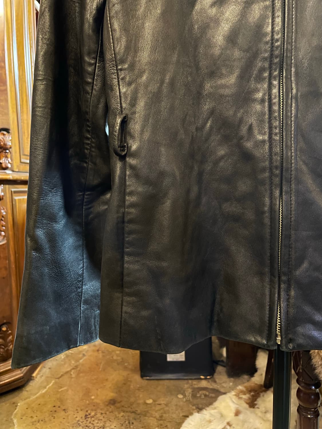 Marc New York 양가죽 바이커 자켓 블랙 상품이미지4