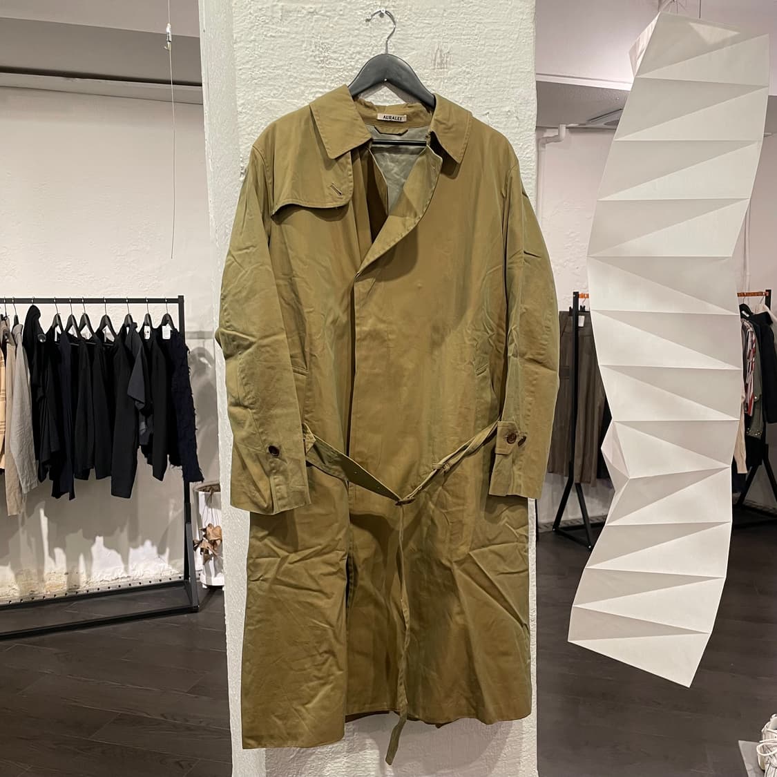 오라리 히든버튼 트렌치 코트 상품이미지1