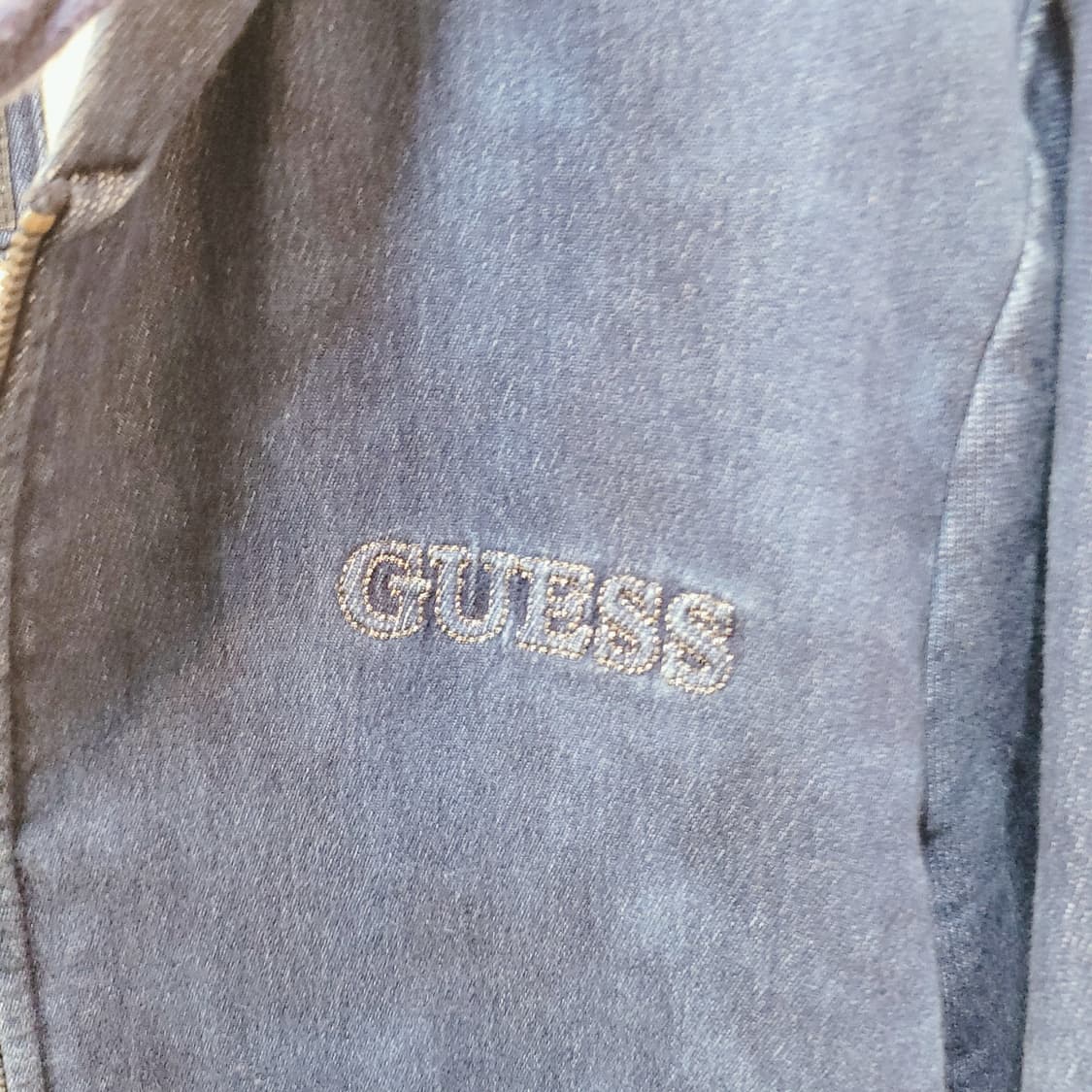 L) 게스 부드러운 데님 후드집업 상품이미지5