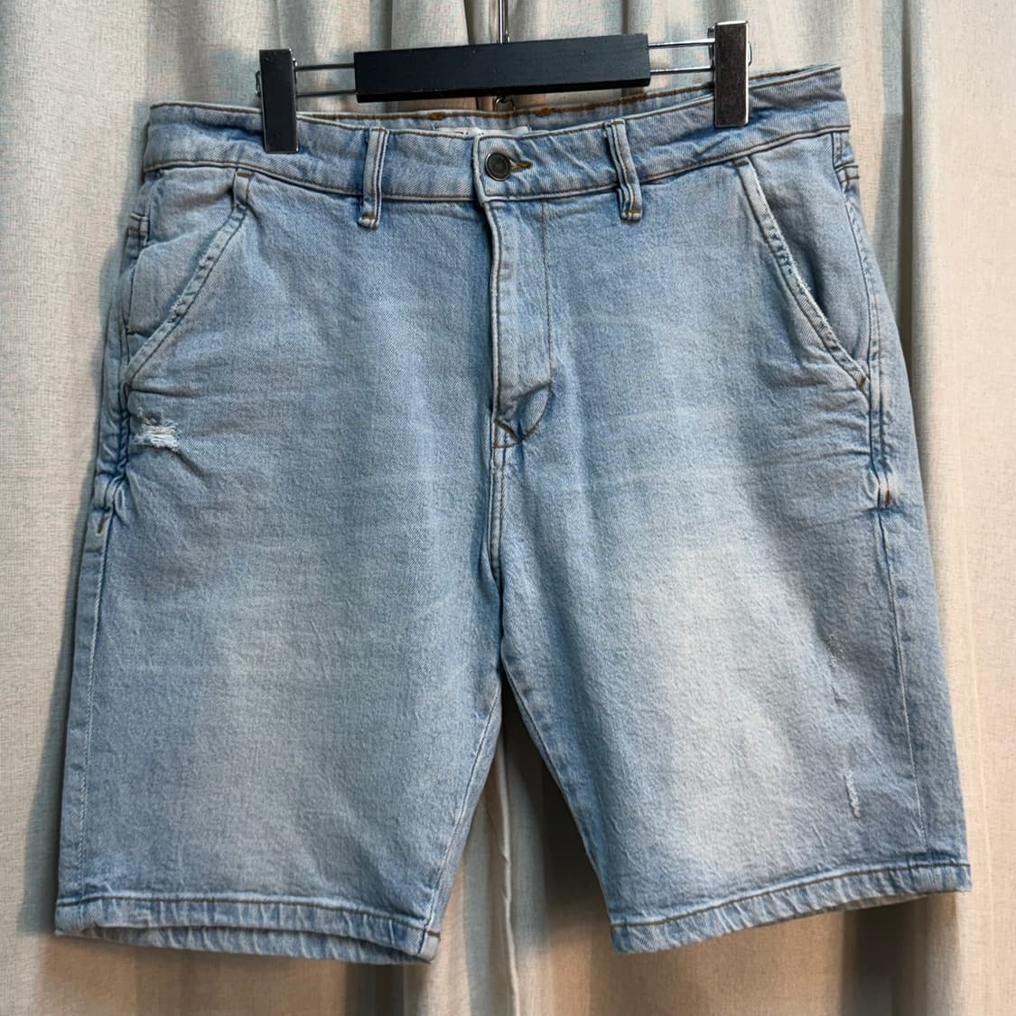 [34] ZARA 자라 데님 반바지 팬츠 라이트 블루 상품이미지5