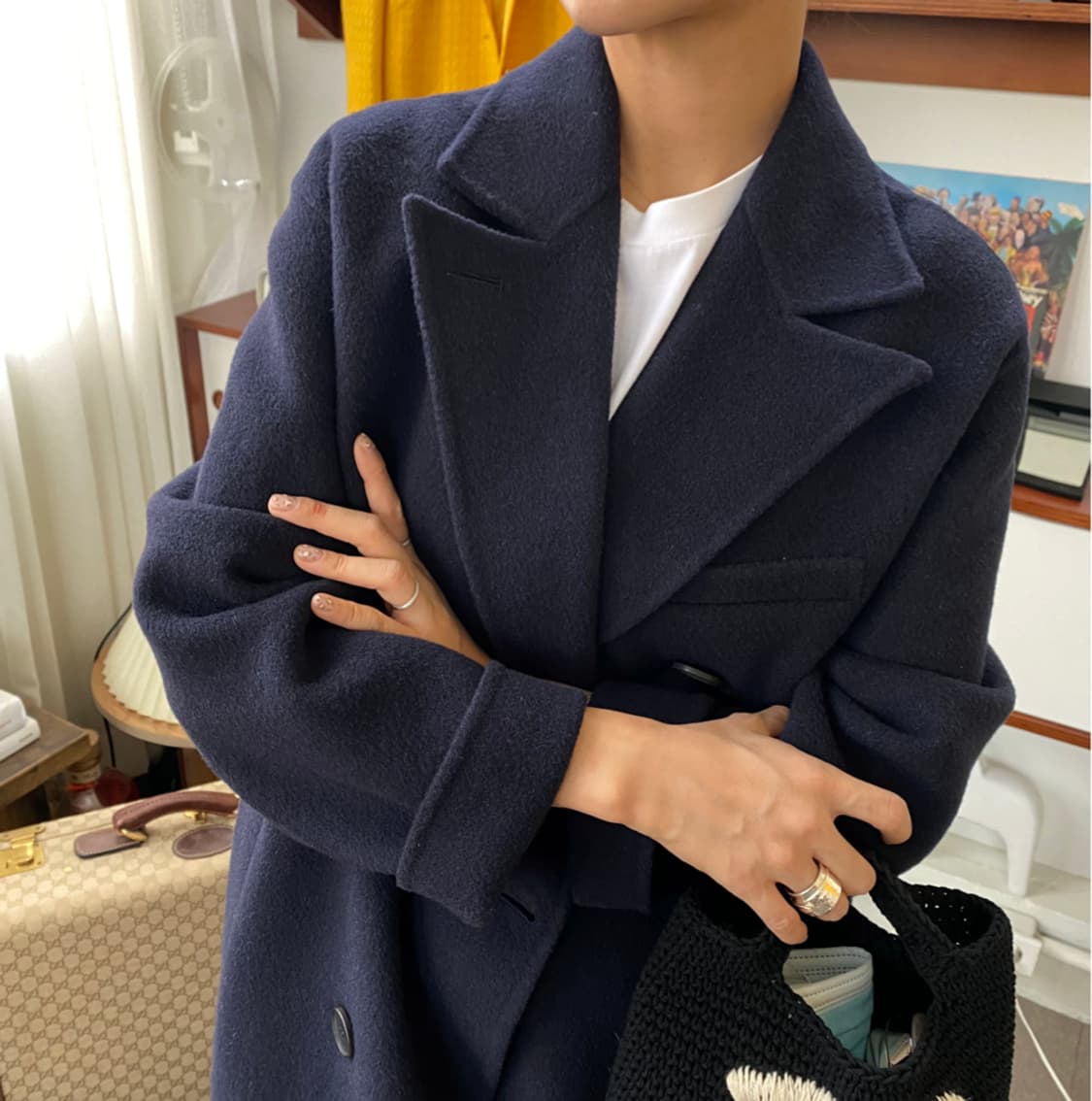 임블리 블리라벨 핸드메이드 롱코트 상품이미지5