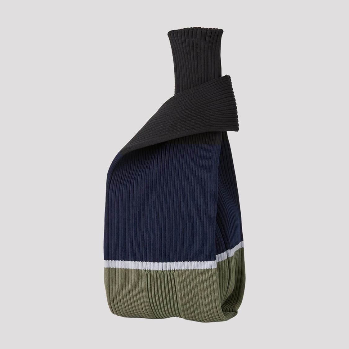 CFCL 26ss NOTCHED RIB 토트백/네이비 멀티 상품이미지1
