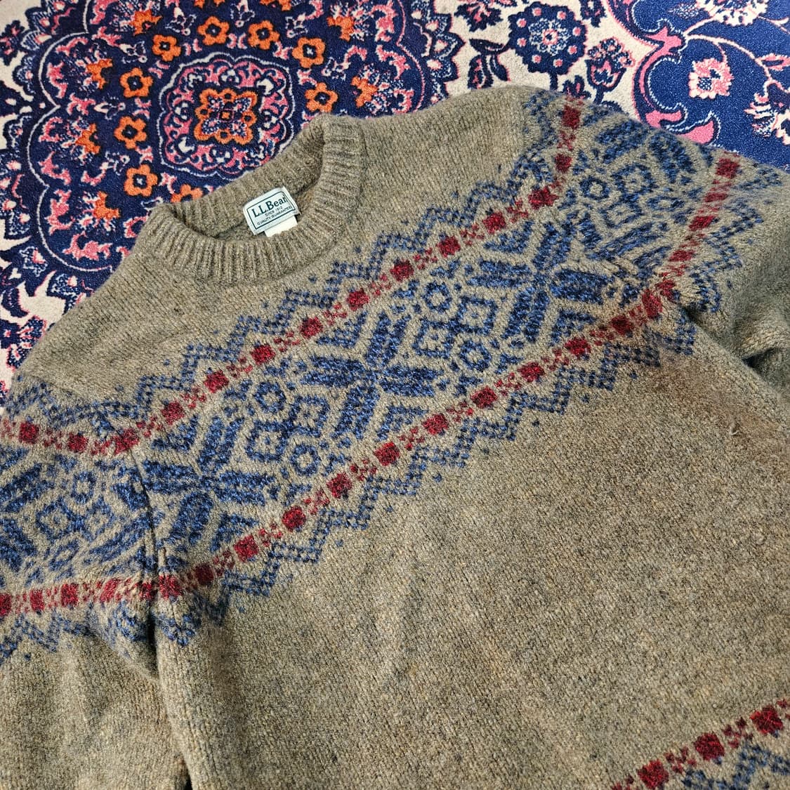 엘엘빈(LL.BEAN) 90's 빈티지 노르딕 램스울 니트 M size 상품이미지2