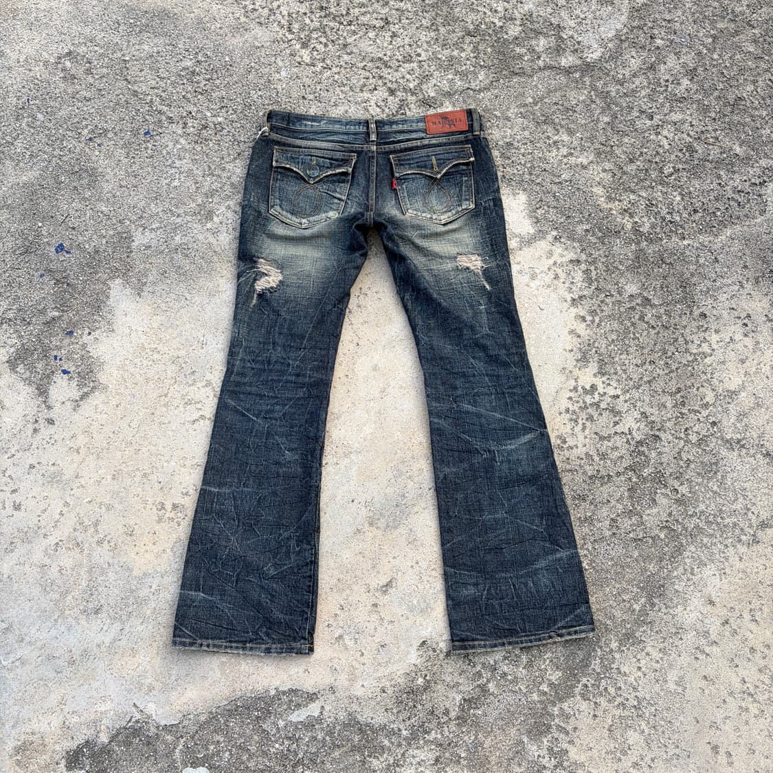 00s Maraxia 빈티지 데미지 부츠컷 데님팬츠 32 상품이미지9