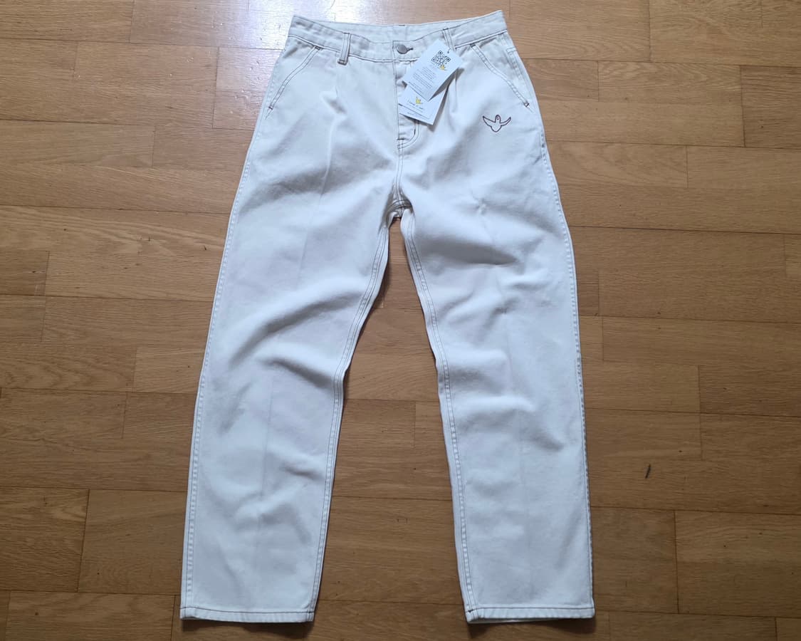 [새상품/M] 와릿이즌 엔젤 원턱 와이드 데님 (아이보리) 상품이미지4