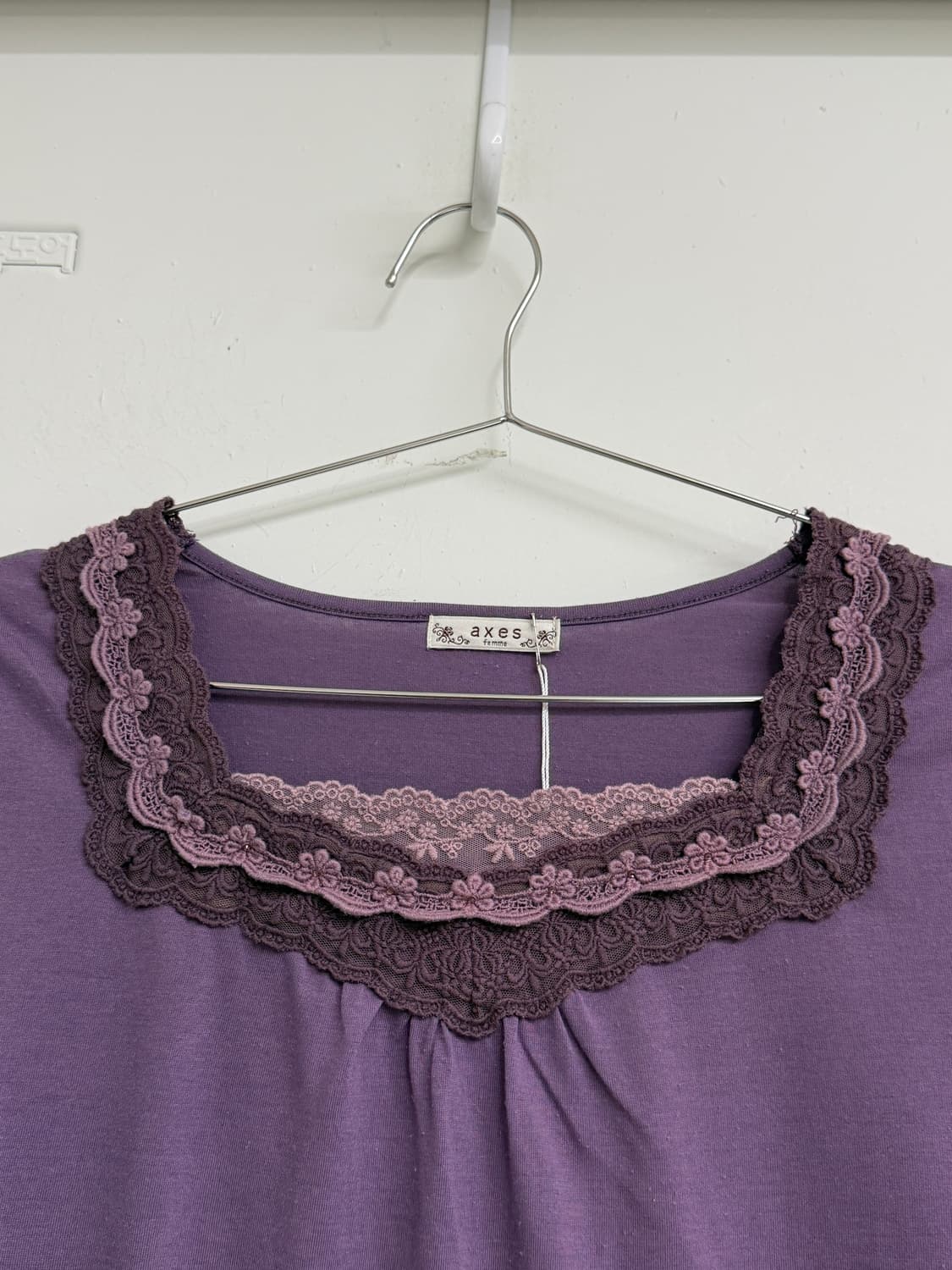 엑시즈팜 엔틱 레이스 7부티셔츠 상품이미지2