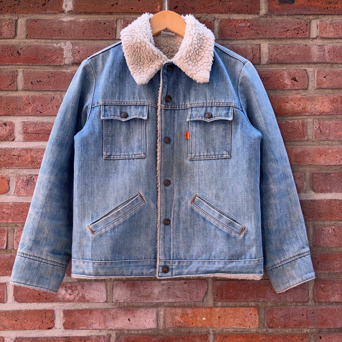 80s USA 리바이스 Levi’s 쉐르파 데님 트러커 자켓 상품이미지5