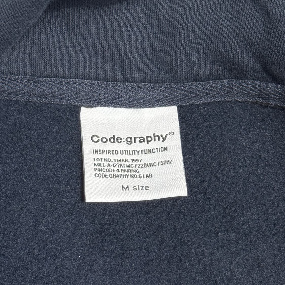 코드그라피 기모 반집업 상품이미지4