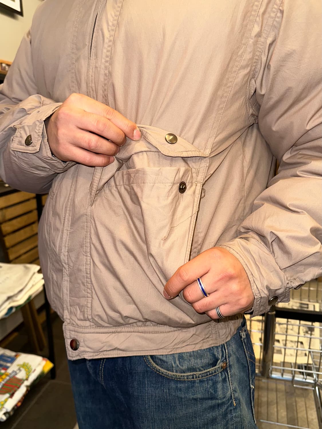 90’s American down padded bomber jacket 상품이미지6