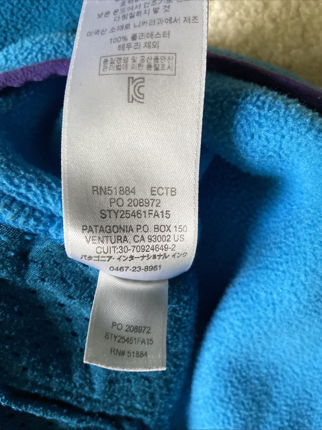 15FW 파타고니아 신칠라 스냅-T 후디 블루/퍼플 상품이미지7
