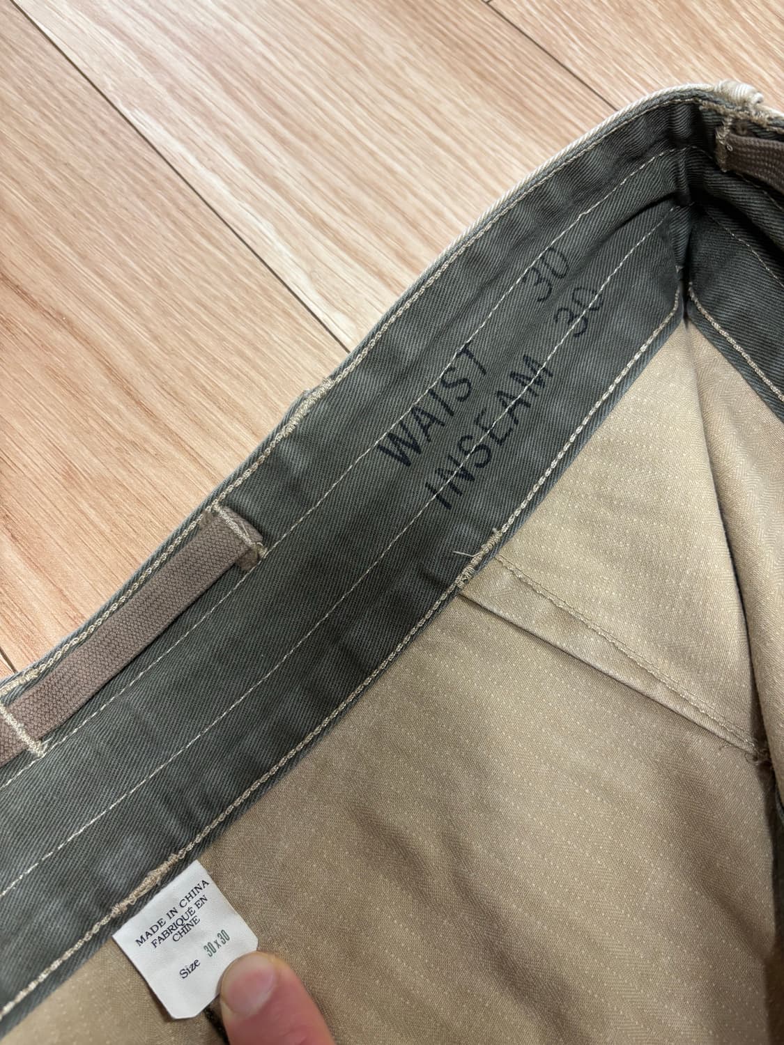 [30X30] RRL 헤링본 트윌 카고 팬츠 카키 상품이미지9