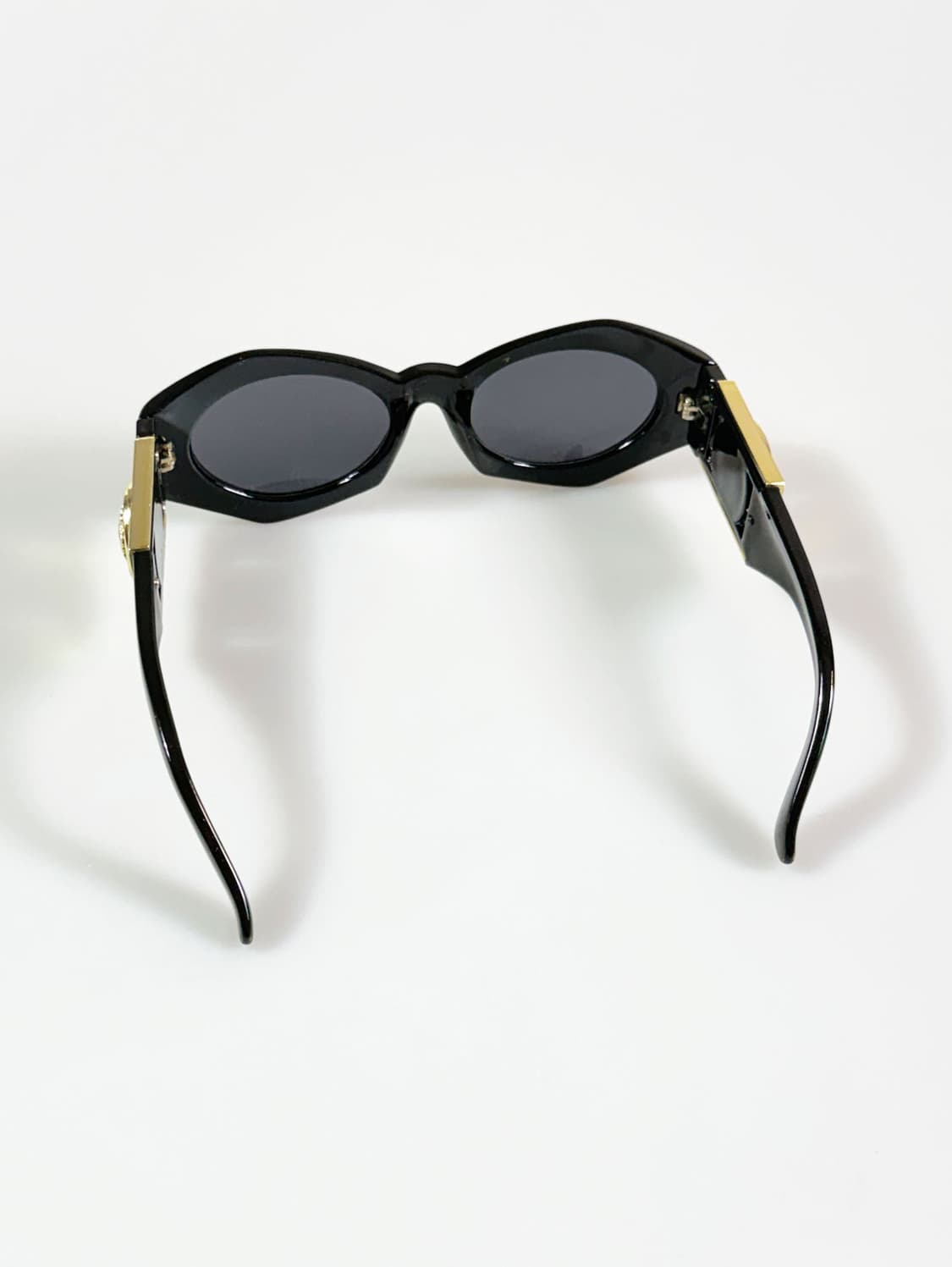 블랙 볼드 골드 메달리온 템플 빈티지 선글라스 상품이미지6