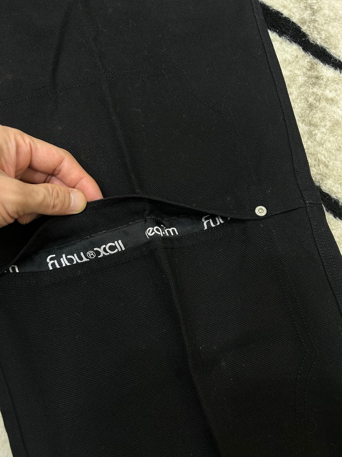 [30]FUBU 00s 더블니 데님팬츠/블랙 상품이미지4