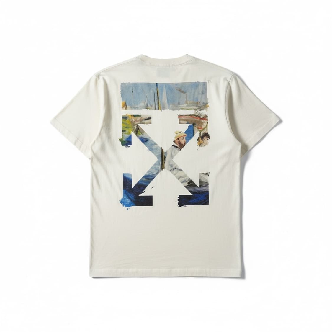 오프화이트 모네 프린트 반팔 티셔츠 상품이미지1