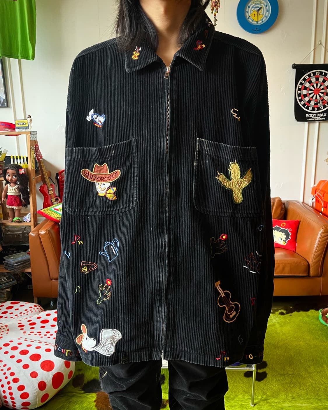 Kitsch Embroidery Corduroy Old Work JK 상품이미지2