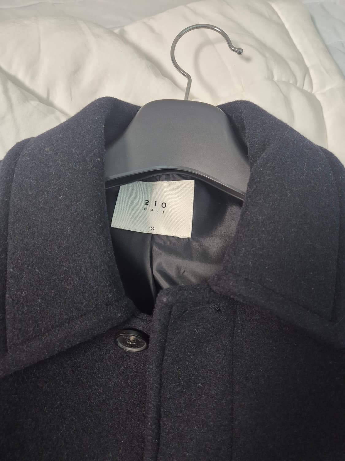 210 EDIT 블랙 울 코트 100 상품이미지2