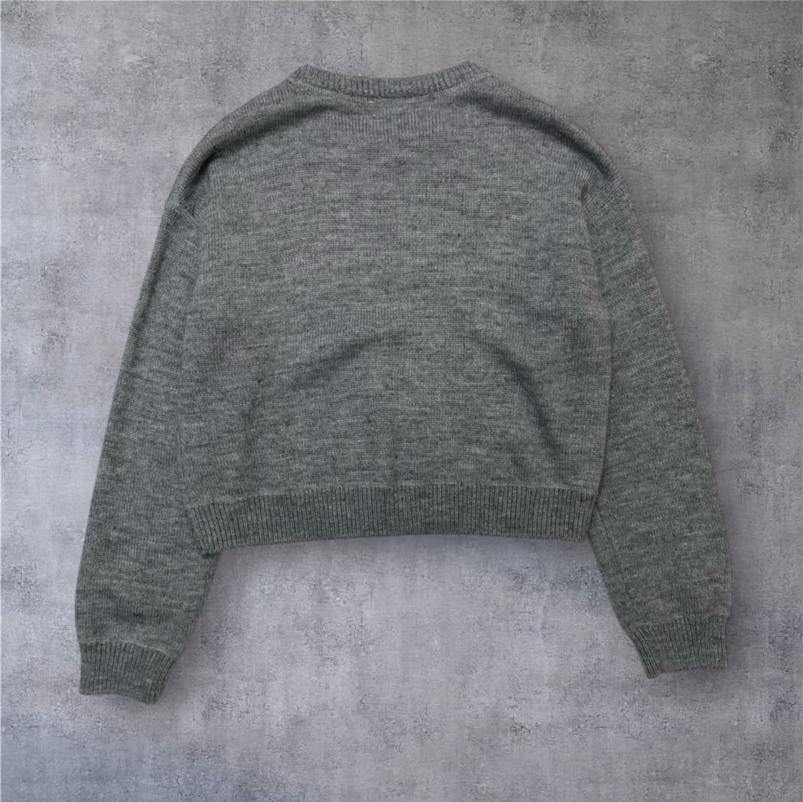 미우미우 Miu miu 그레이 로고 크롭 니트 38 상품이미지7