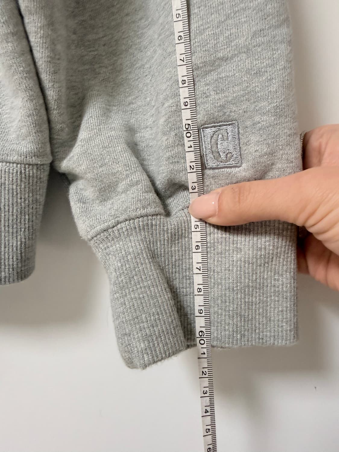 🤍 커버낫 C 로고 후드티 L 그레이 상품이미지8