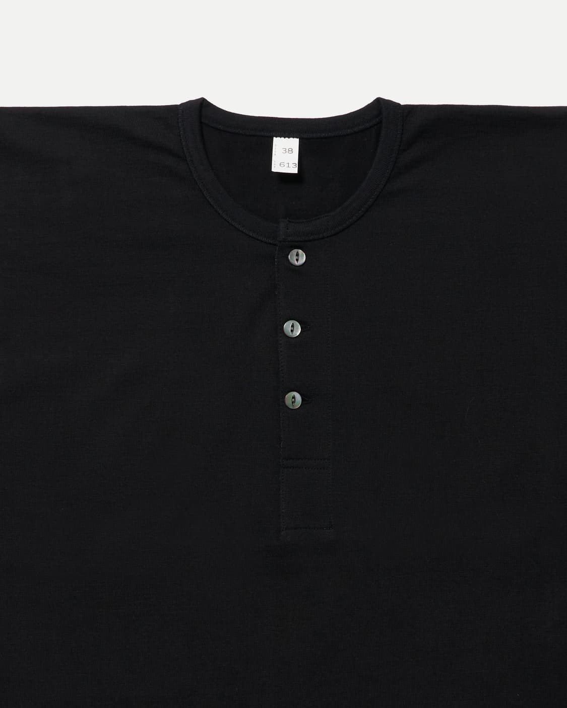 타이가 타카하시 LOT 613 헨리넥 티셔츠 블랙 42사이즈 상품이미지3