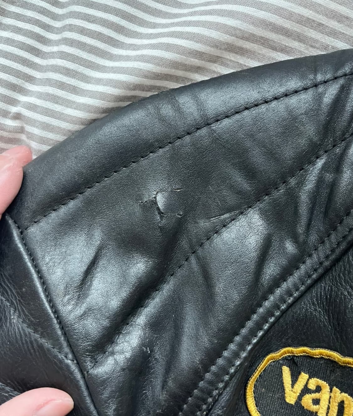 VANSON 밴슨 TC 와펜 라이더 자켓 상품이미지5