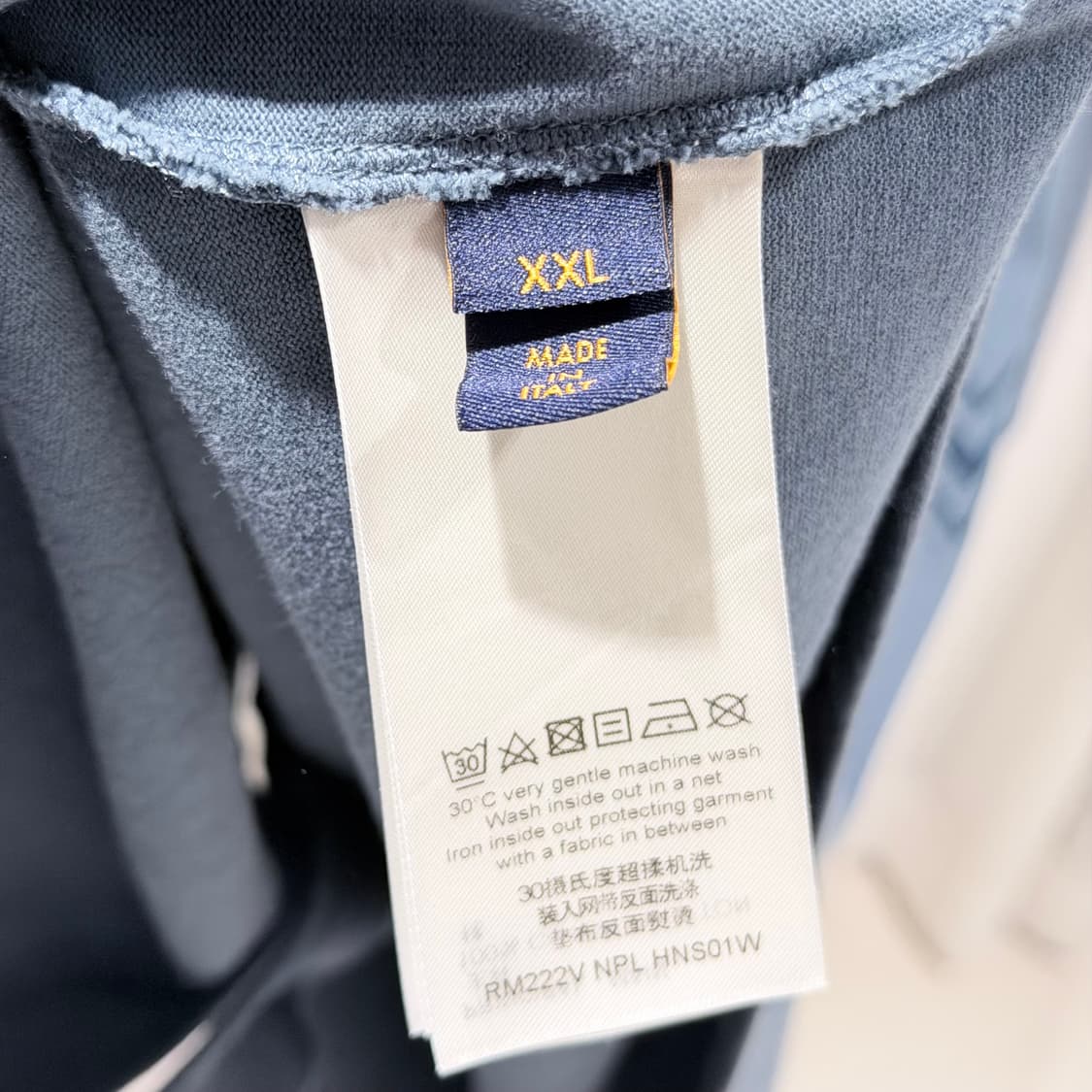 (A+/XXL) / 루이비통 카라코람 플록 프린트 저지 셔츠 블루 상품이미지8