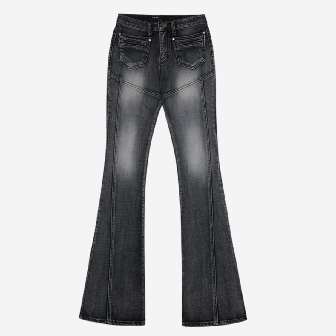 보헤미안서울 프론트 포켓 부츠컷 데님 팬츠 그레이 상품이미지1