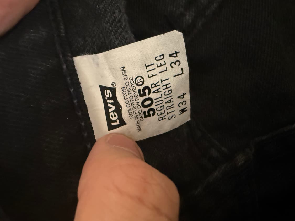 [34/36]USA🇺🇸 리바이스505 오렌지탭 흑청 상품이미지4