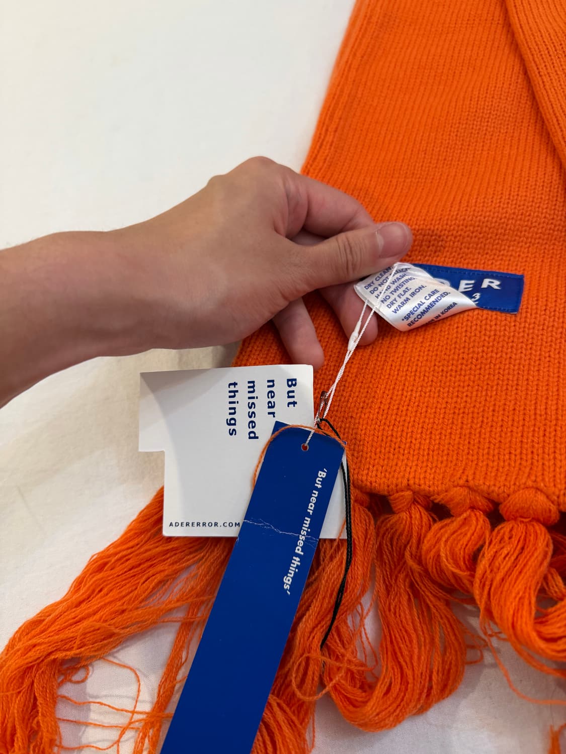 18FW 아더에러 슬라이스 로고 머플러 목도리 오렌지 상품이미지4