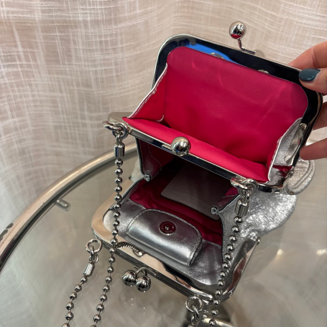 정품 코치 코인퍼스 실버 체인백     상품이미지7