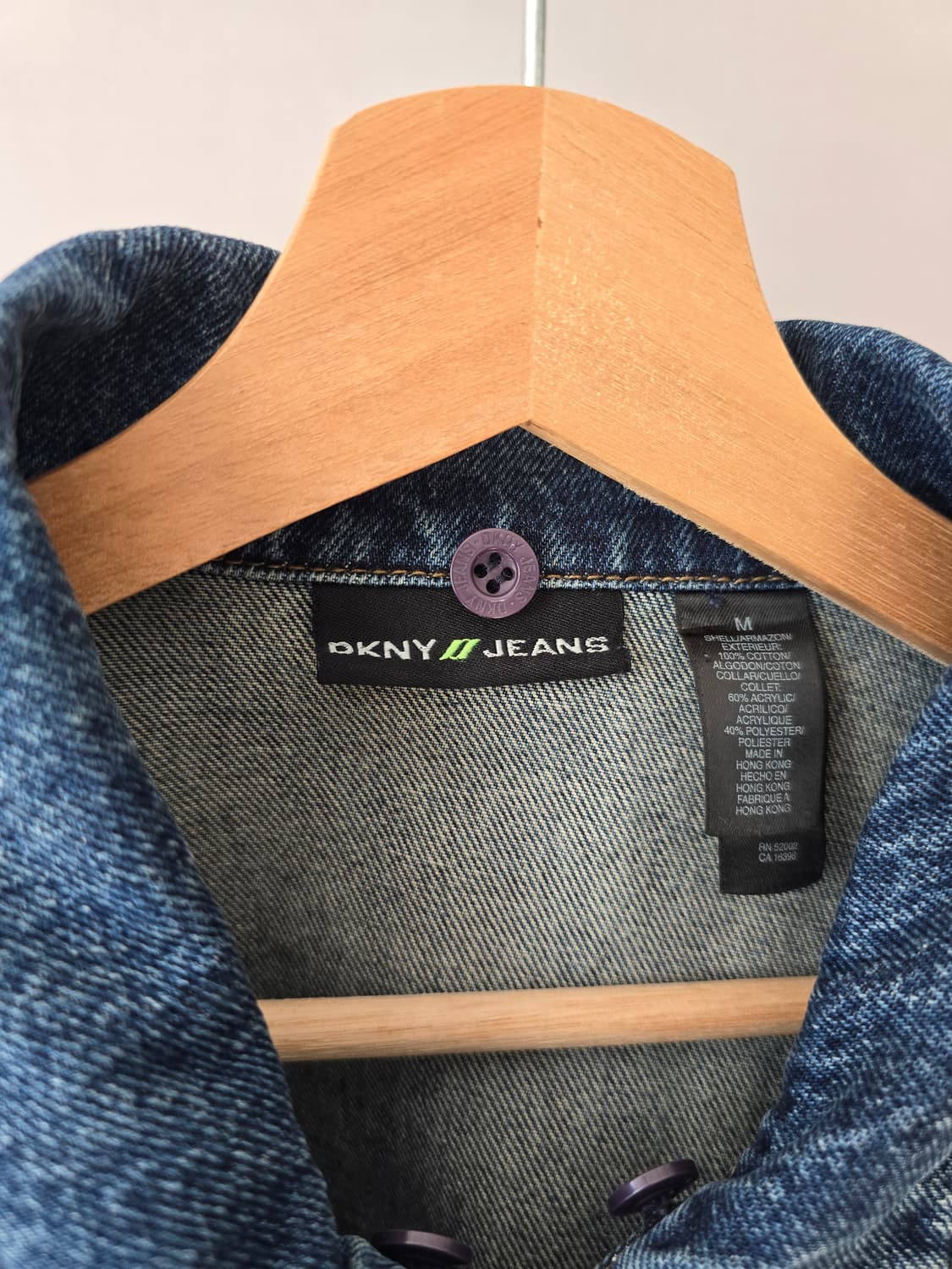 DKNY JEANS 데님 양털카라 자켓 (M) 상품이미지4