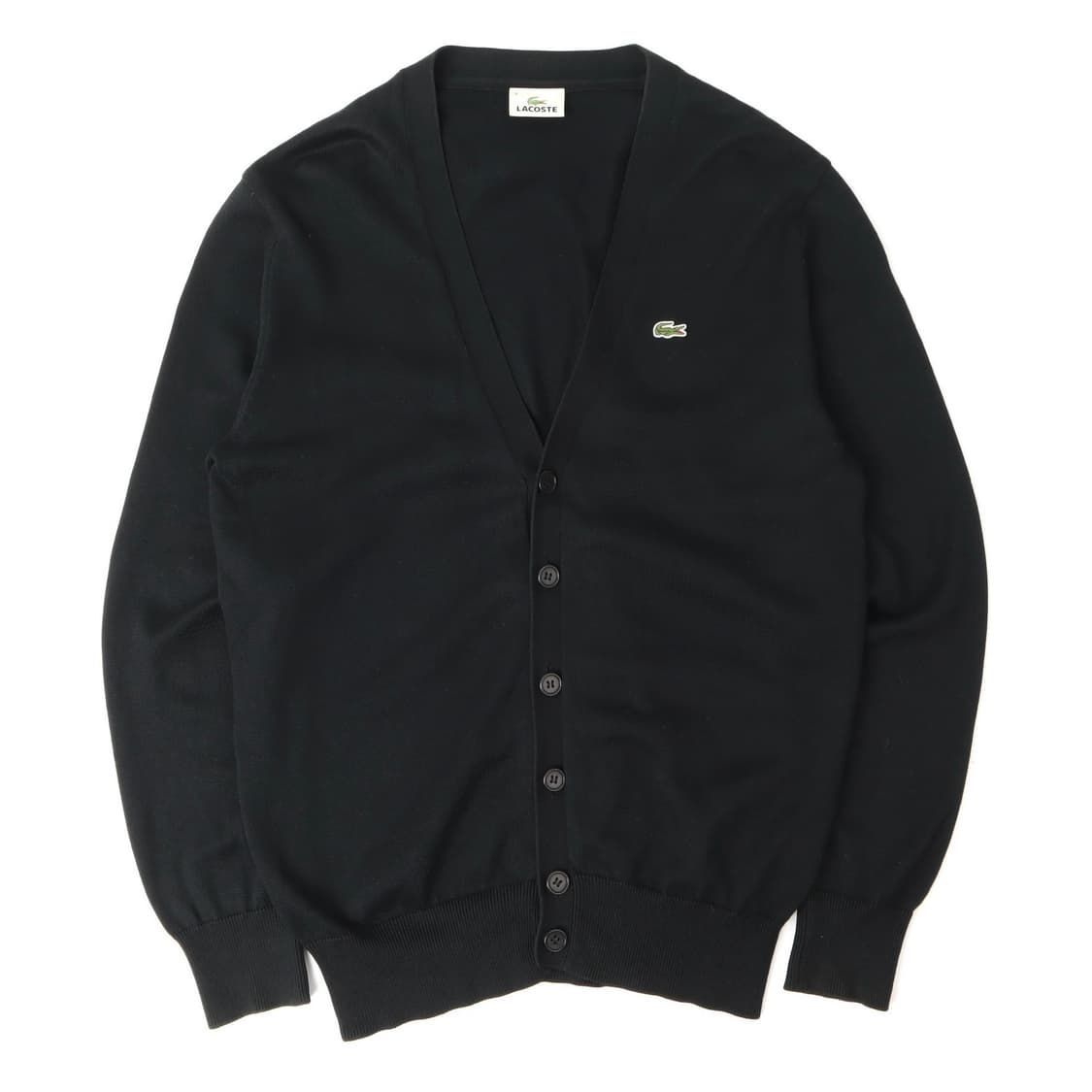 라코스테 블랙 코튼 니트 가디건 상품이미지1