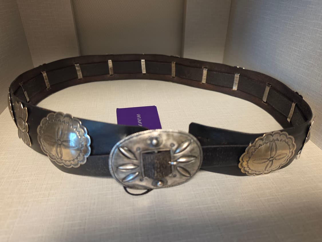 퍼플라벨  웨스턴 레더 벨트 34    더블알엘 rrl 상품이미지3