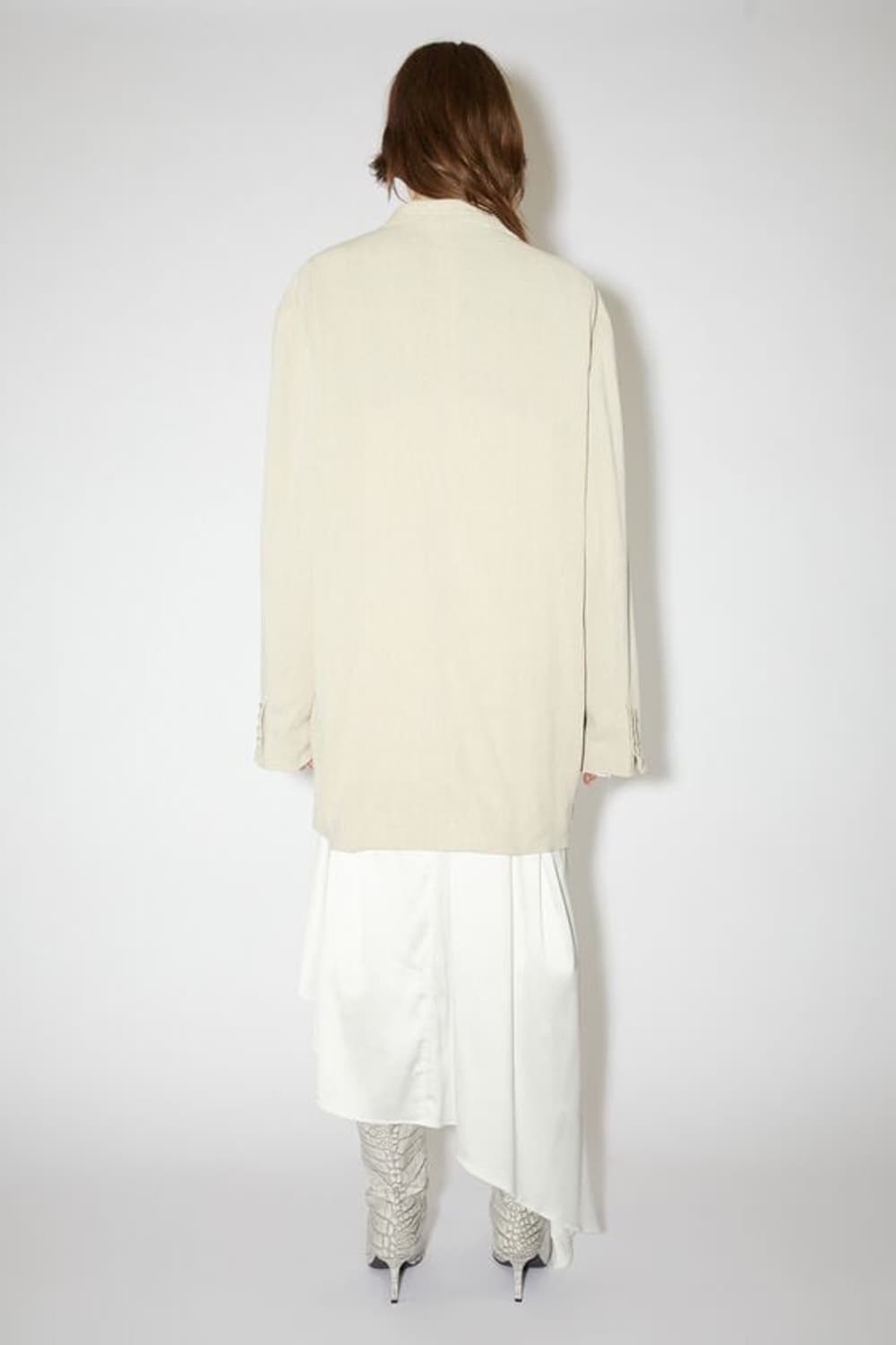 (정품/새상품) 아크네 스튜디오 여성 라이트샌드 면마 혼방 자켓  상품이미지6