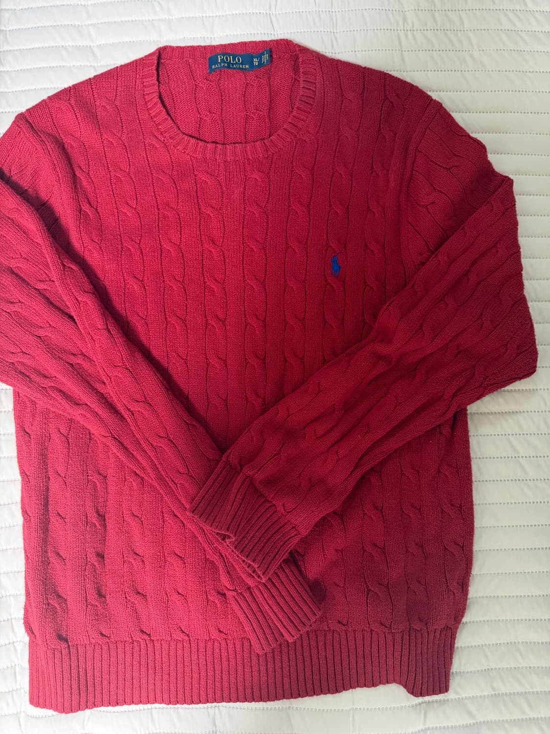 폴로 레드 니트 XL 상품이미지3