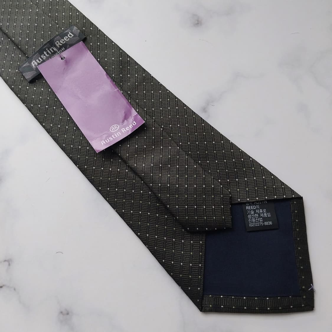 오스틴리드 실크 그레이 마이크로 패턴 넥타이 9.9cm 새상품 K1287 상품이미지10