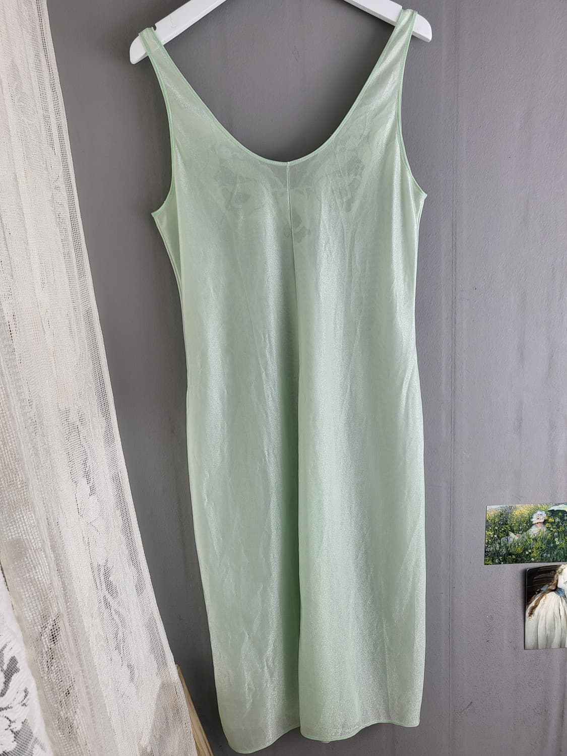 빈티지 피스타치오 민트 그린 슬립 원피스 상품이미지7