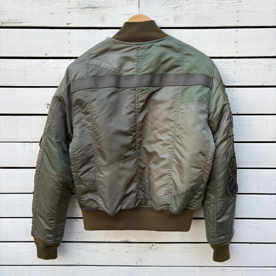 Schott 쇼트 패치워크 Ma-1 자켓 상품이미지2